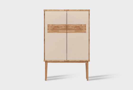 Тумба высокая "Уоллстрит" массив дуба, МДФ 4