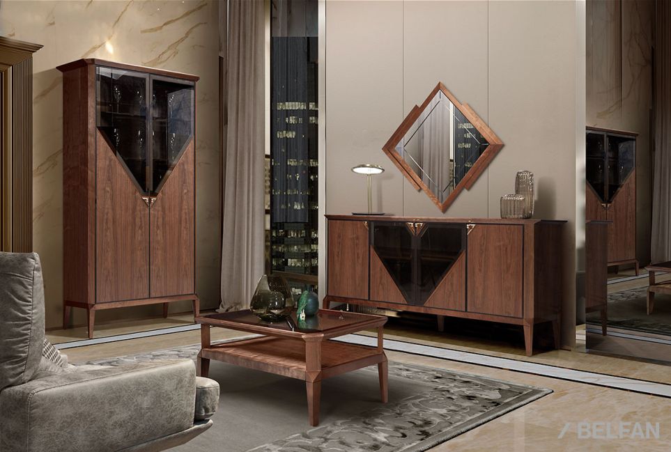 Зеркало "Seattle" массив и шпон ольхи 3