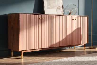 Тумба "Меридиан" 4; *А-017.114; к-шоколадный дуб, ф-дымчатая роза