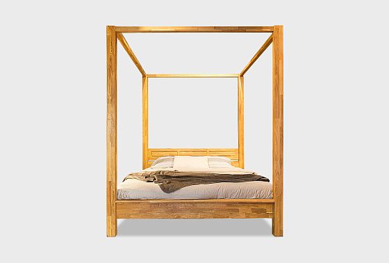 Кровать "Берген" А (с балдахином) массив дуба 4