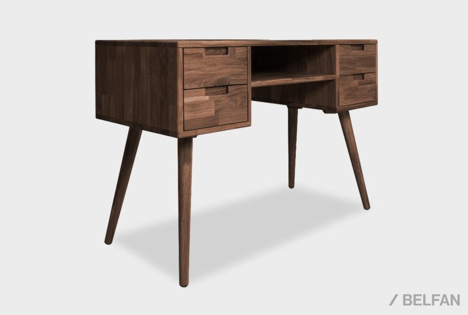 Стол письменный "Ирвинг" (2 тумбы) массив дуба 1