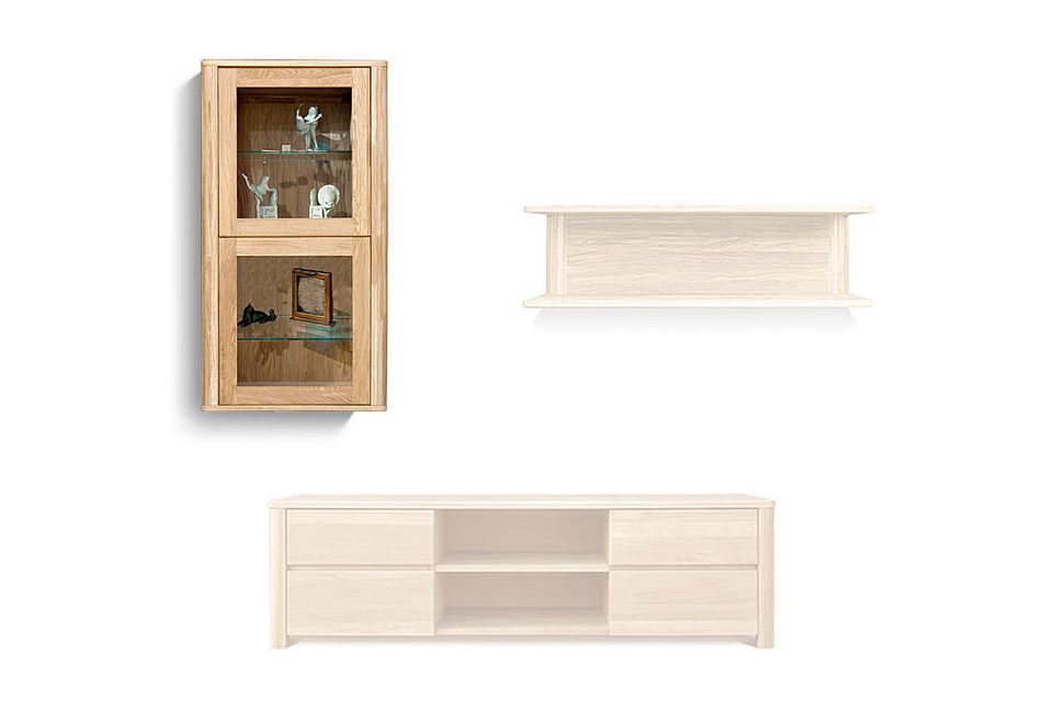 Шкаф навесной 1-но секц. вертикальный "Норд" (левый); бейц-масло