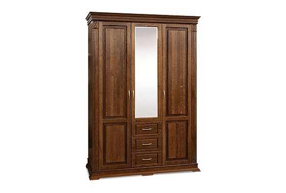 Шкаф 3-х дверный "Верди Люкс" массив и шпон дуба 5