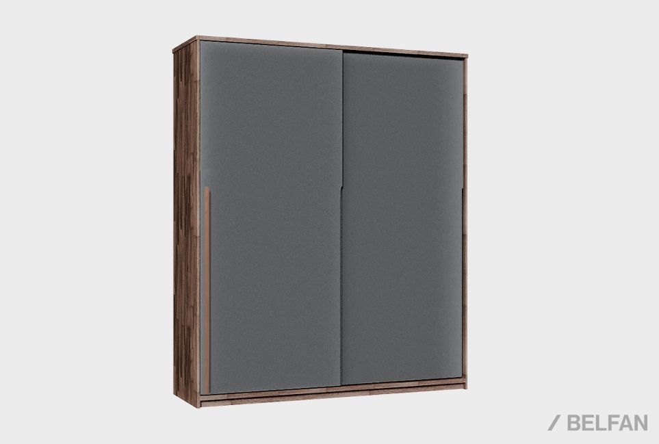 Шкаф-купе 2-х дверный "Уоллстрит" массив дуба, МДФ 1