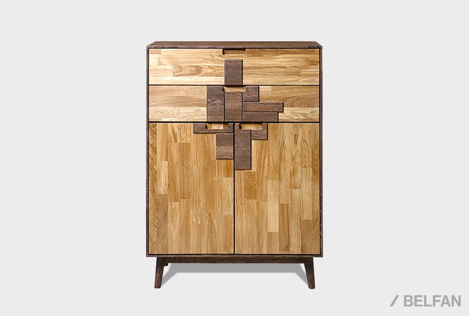 Тумба "Ирвинг Дизайн" 2 высокая массив дуба 2