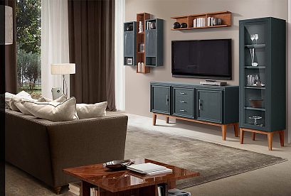 Витрина 1-но дв. "Сакраменто" (правая); *А-016.61; сумеречный, орех