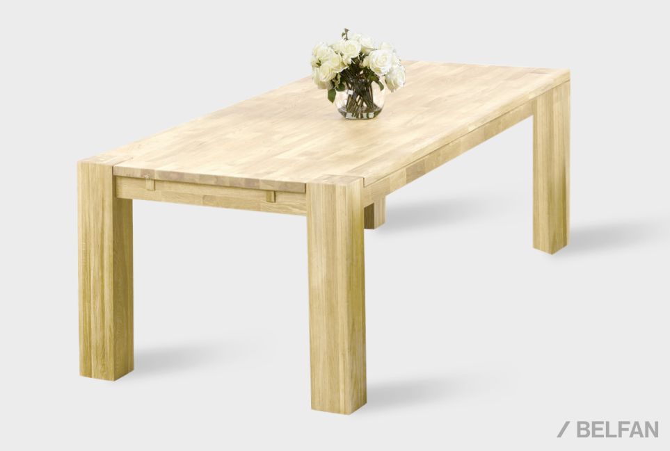 Стол обеденный "Берген" П-03 (сечение опор 150х150) массив дуба 1