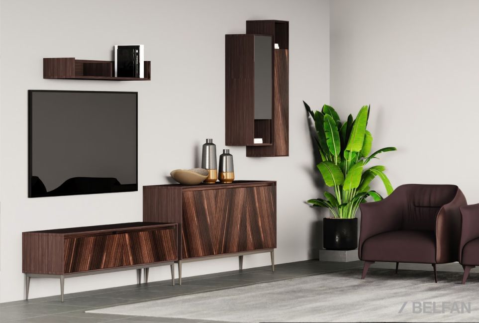 Шкаф настенный узкий "Монреаль" (правый) шпон дуба, МДФ 6