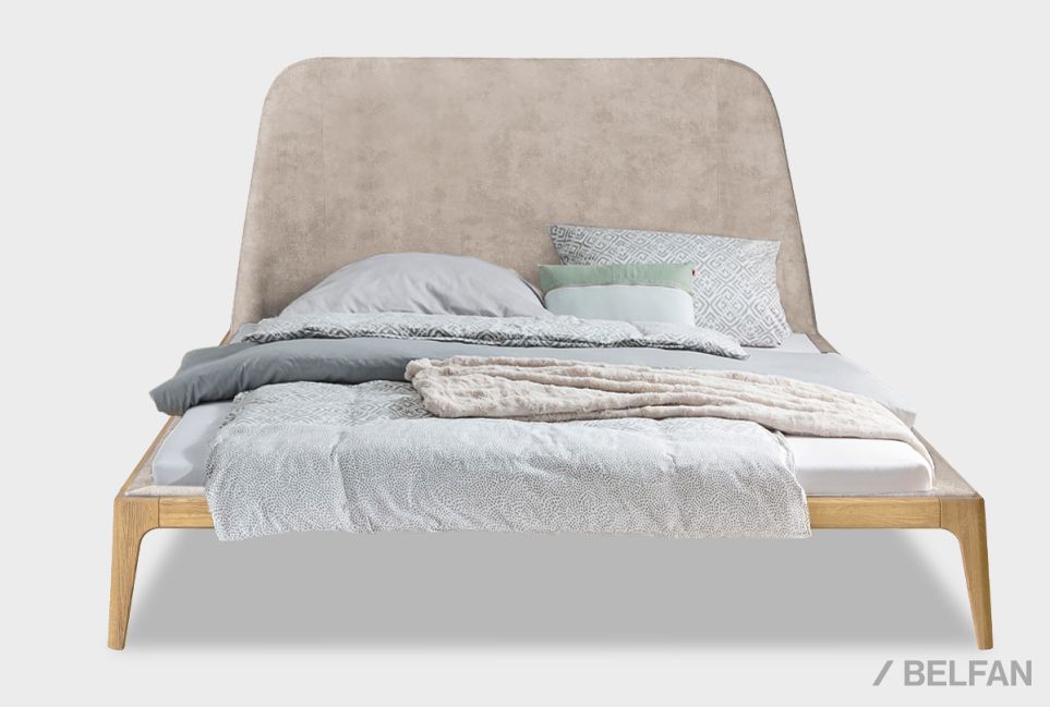 Кровать "Бергамо" (мягкое изголовье) массив дуба 1