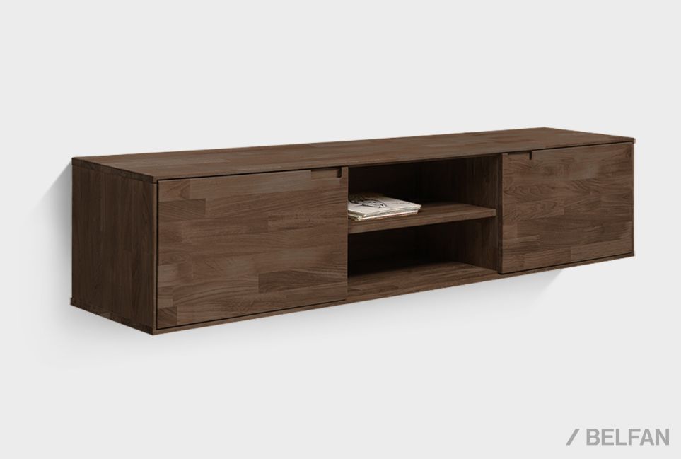 Тумба под ТВ навесная "Ирвинг" массив дуба 1