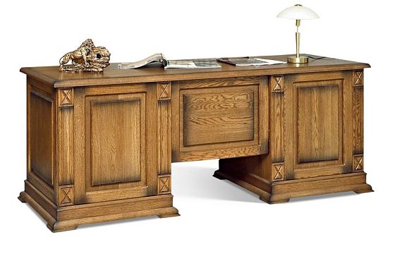 Стол письменный "Верди Люкс 7" массив и шпон дуба 4