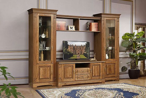 Шкаф комбинированный "Верди Люкс Т1" массив и шпон дуба 2