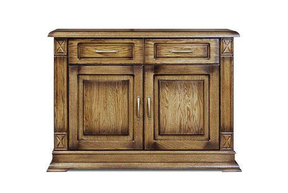 Тумба 2-х дверная "Верди Люкс 2" массив и шпон дуба 4