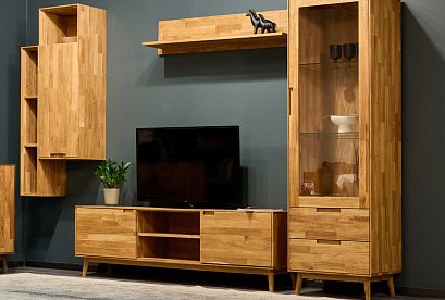 Шкаф навесной "Ирвинг" 120 (левый); бейц-масло