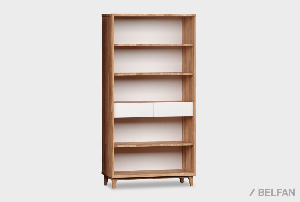 Стеллаж "Уоллстрит" (с ящиками) массив дуба, МДФ 1