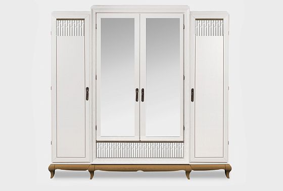 Шкаф для одежды 4-х дв. "Армония" с зеркалом массив и шпон дуба 4