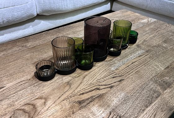 Стол журнальный "Арт" прямоугольный 259 массив дуба, металл 4