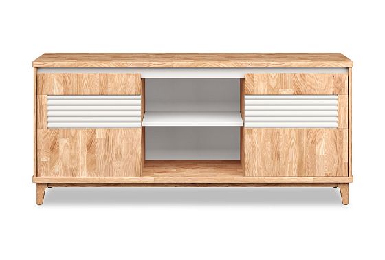 Тумба "Уоллстрит" 3 (с нишей) массив дуба, МДФ 3