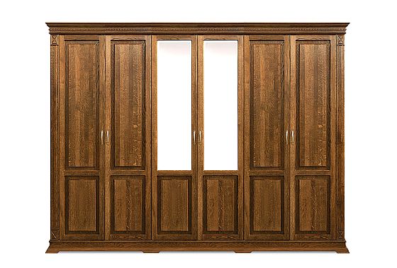 Шкаф 6-ти дверный "Верди Люкс" массив и шпон дуба 2