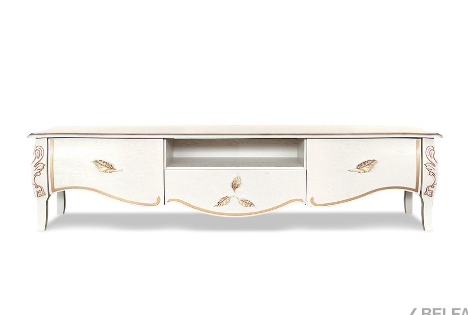 Тумба под ТВ "Трио" 05 массив и шпон дуба 1