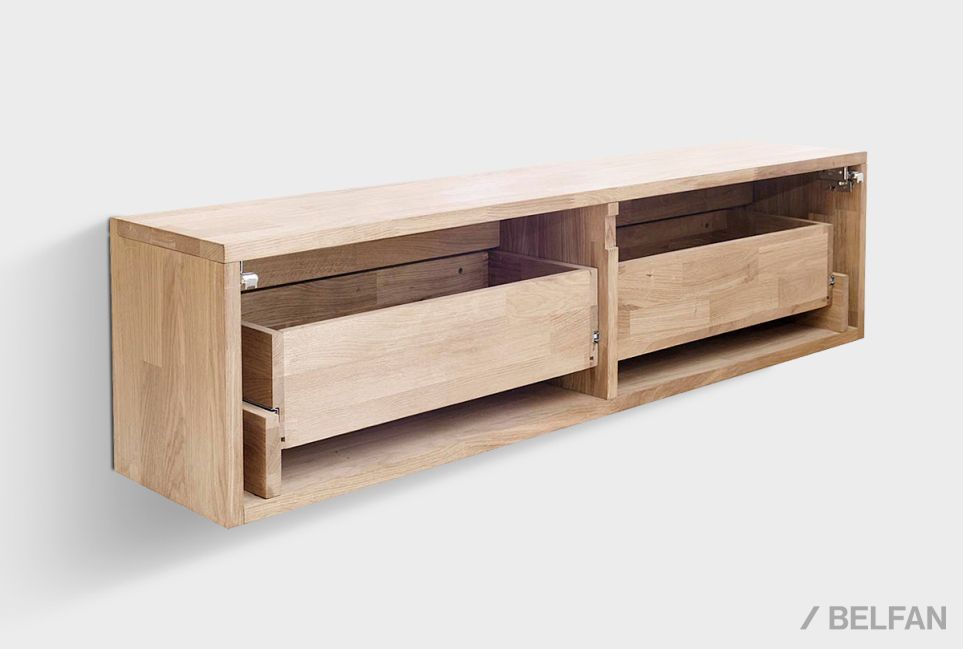 Тумба навесная "Арт" массив дуба 3