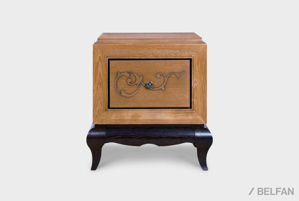 Тумба прикроватная "Соната" массив и шпон дуба 1