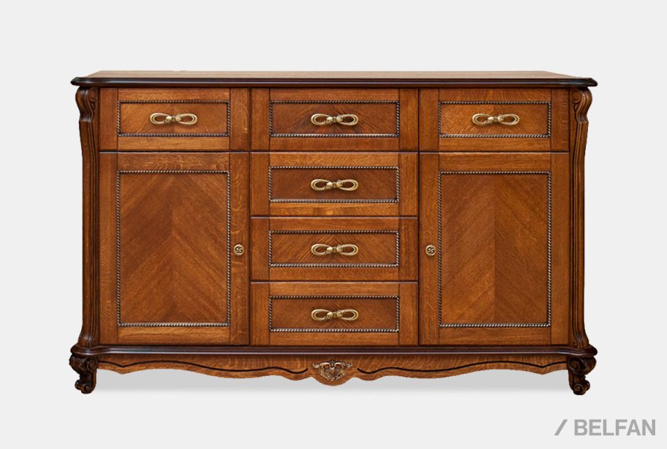 Тумба "Алези 3" массив и шпон дуба 1