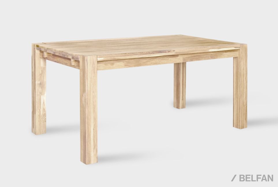 Стол обеденный "Берген" П-01 (сечение опор 90х90) массив дуба 1
