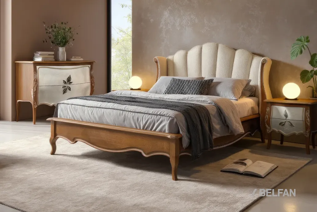 Спальня «Трио» #9 коньяк с серебряной патиной