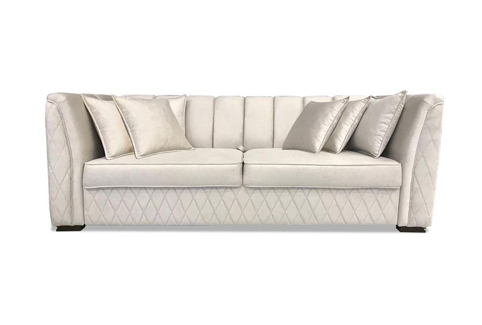 "Marsele" диван 3-х местный; раскл.; 3М; "Дельфин" (1950х1400); Tiffany 12 (гр.1/МТХ)