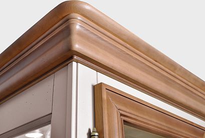 Шкаф с витриной 1-но дв. "Оливия" (правый); *ММ-348-01/01; пудра