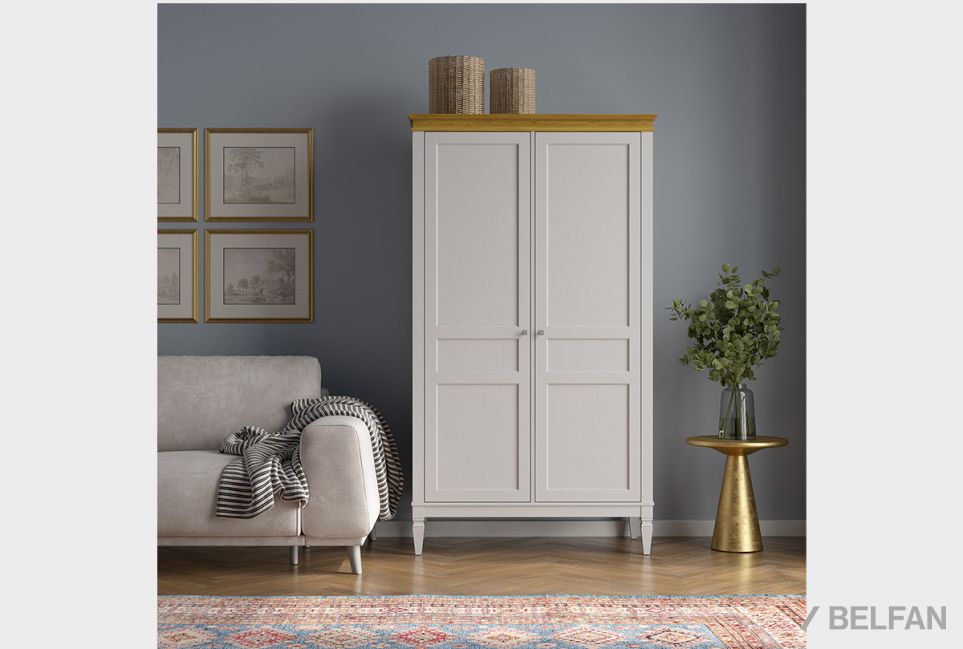 Шкаф для одежды 2-х дверный "Ольса-С" 20 массив сосны 1