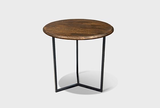 Стол журнальный "Арт" круглый 40 массив дуба, металл 6