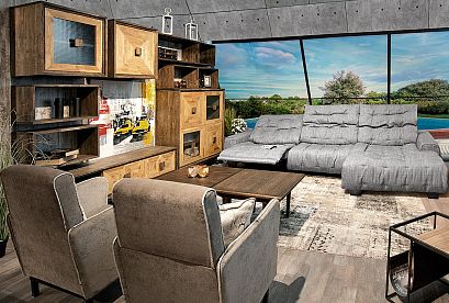 Тумба под ТВ "Куб Дизайн" 3; фасад "шашки"; *КМ-009.123 ТВ; ящик справа; графит, бейц-масло