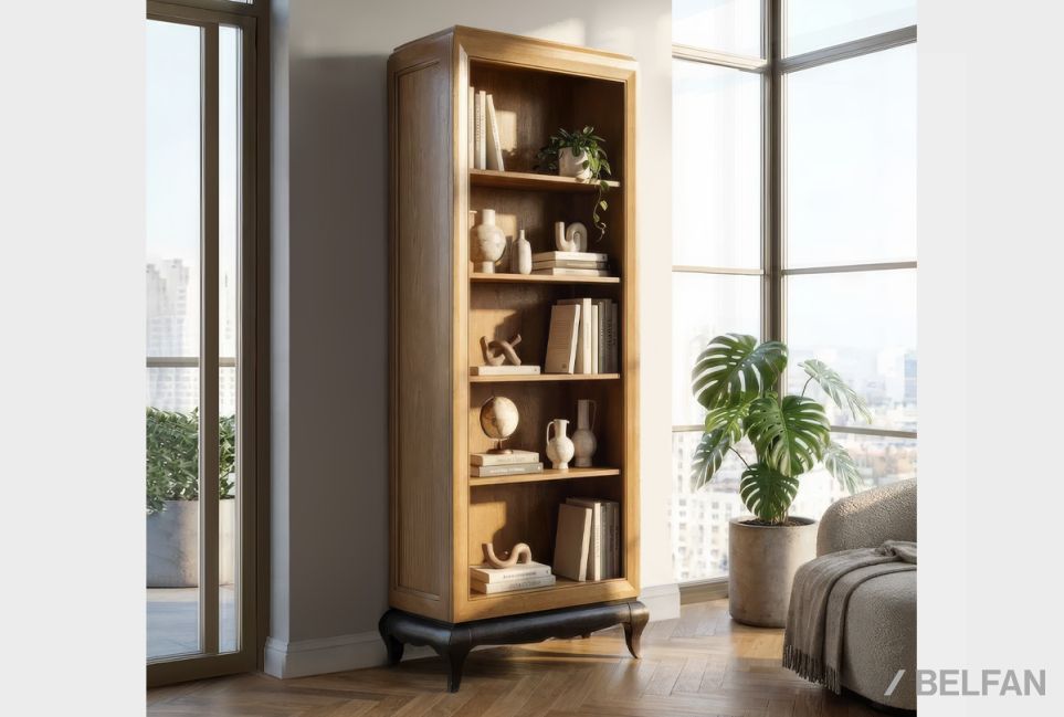 Стеллаж "Соната" массив и шпон дуба 1