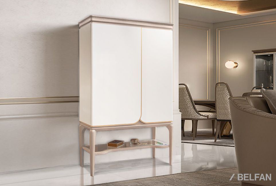 Тумба высокая "Алекса" массив и шпон дуба, МДФ 1