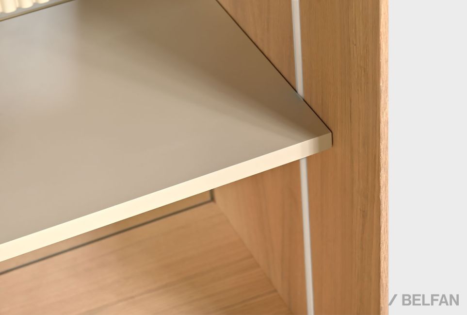 Витрина 1-но дверная «Авеню» (левая) шпон дуба, МДФ, металл 9