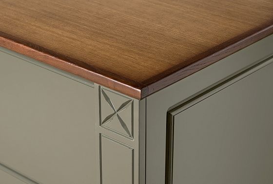 Стол письменный "Бриансон" (1 тумба справа) массив и шпон дуба, МДФ 6