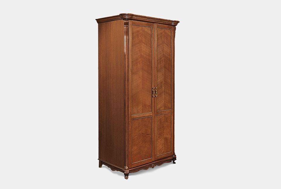 Шкаф 2-х дв. "Алези" без зеркала; со штангой; античная бронза