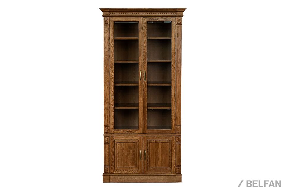 Набор мебели для библиотеки "Верди Люкс 3" массив и шпон дуба 1