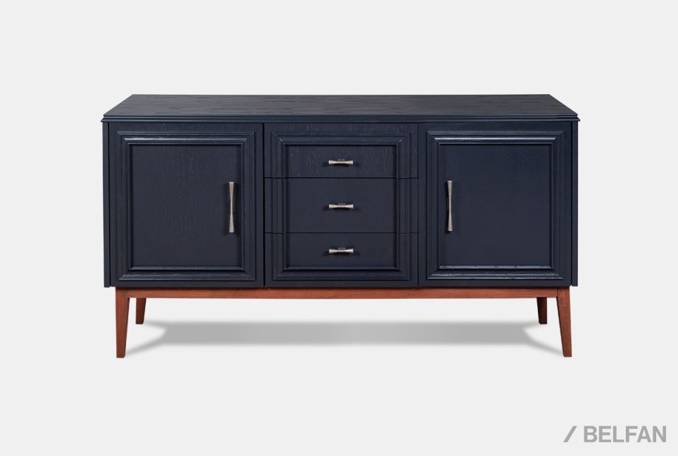 Тумба "Сакраменто" 3 (с ящиками) массив и шпон дуба, МДФ 4