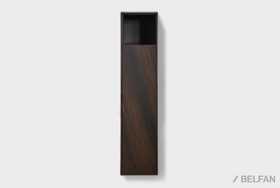 Шкаф настенный узкий "Монреаль" (правый) шпон дуба, МДФ 2