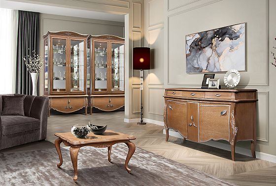 Стол журнальный "Грация" массив и шпон дуба 4