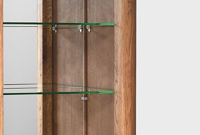 Витрина 1-но дверная "Бергамо" (правая); американский орех