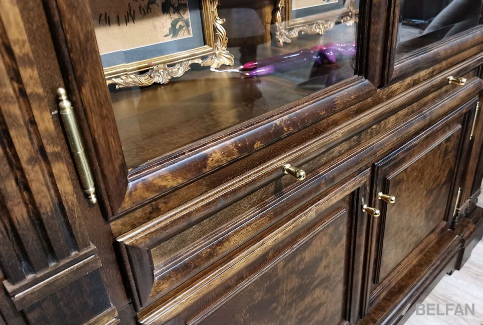 Набор мебели для библиотеки "Престиж-17.4" массив и шпон берёзы 2