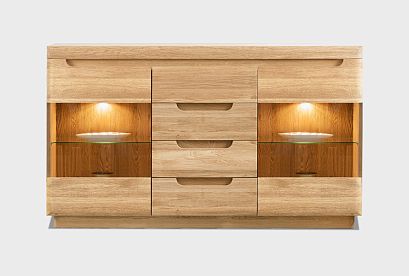 Тумба-бар "Бремен"; с подсветкой; дуб натуральный