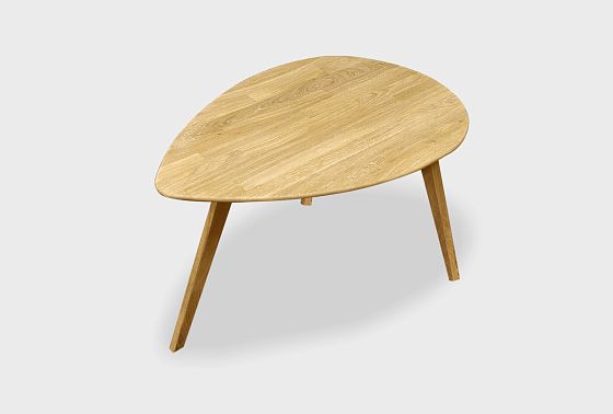 Стол журнальный "Арт" капля 266 массив дуба 3