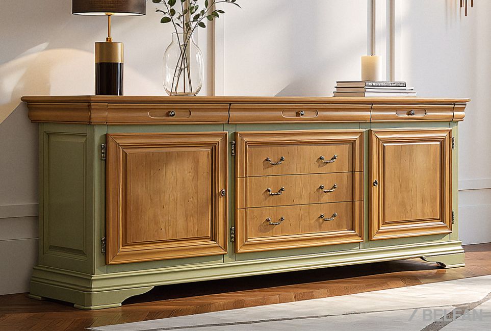 Тумба с ящиками "Оливия" массив и шпон ольхи 1