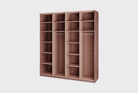 Шкаф для одежды 4-х дверный "Меридиан" шпон дуба, МДФ 4