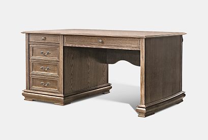 Стол письменный "Тэфи" (1 тумба слева); *ММ-218-21; амбэр с белой патиной